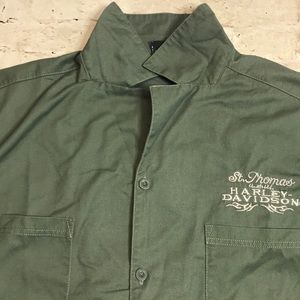 Harley Davidson Short Sleeve Button Up Shirt